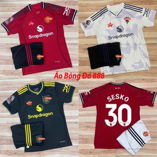 Bộ Quần Áo Bóng Đá, Áo Đá Banh CLB Manchester United 25/26 - Vải Polyester Gai Thái Cao Cấp