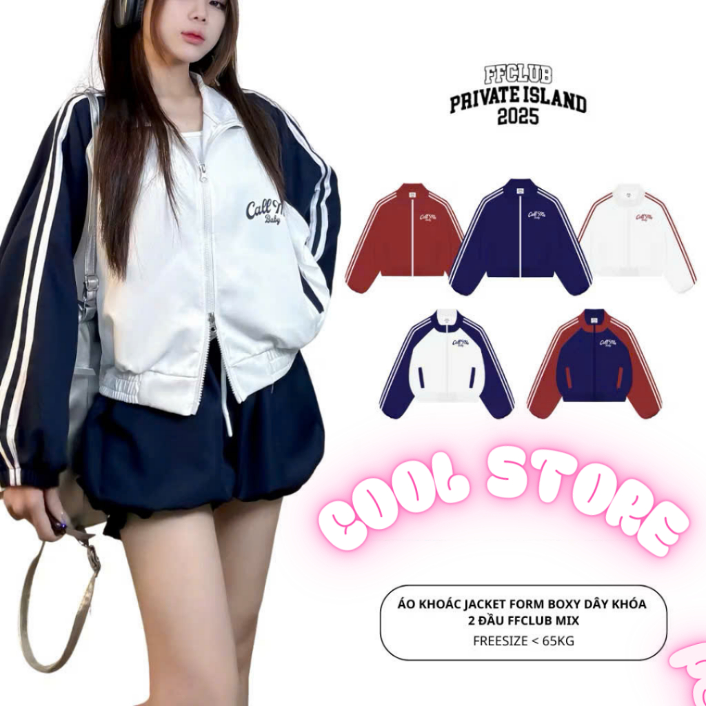 Áo khoác nữ jacket form boxy dây khóa 2 đầu phối sọc siêu xinh , dù 2 lớp siêu dày dặn CHUẨN  QUẢNG 