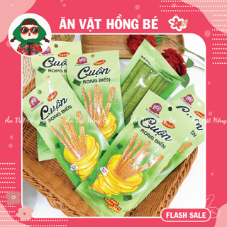   COMBO 10 GÓI  Snack Cuộn rong biển Ba Anh Em phủ rong biển giòn sụn đồ ăn vặt giá rẻ 
