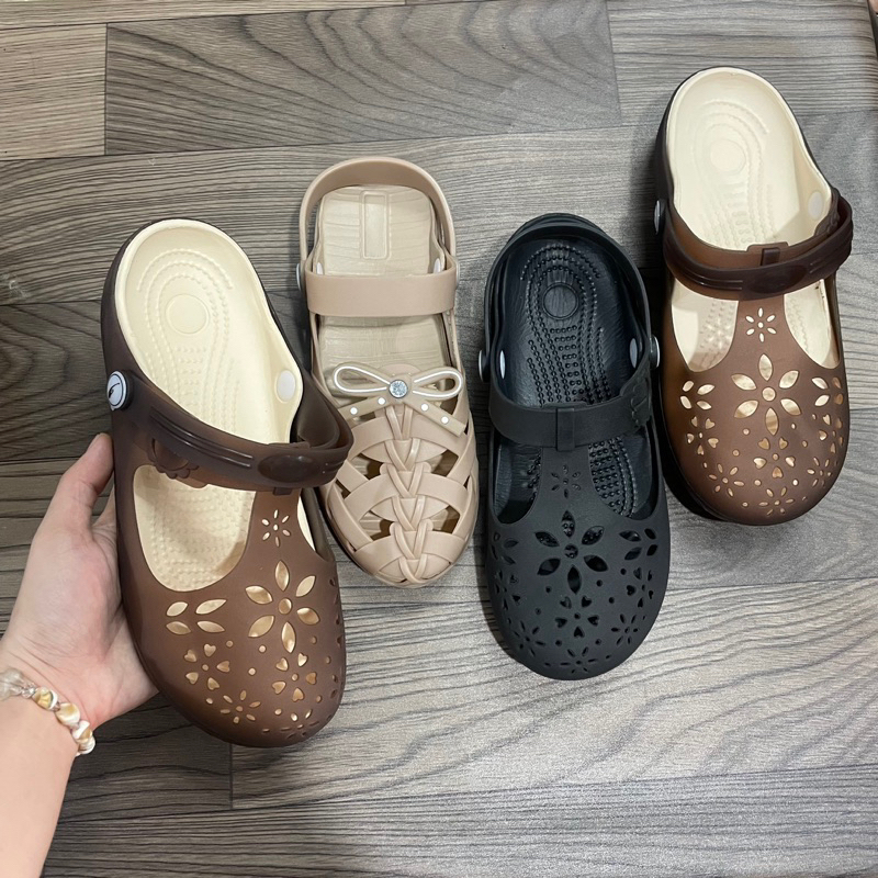 SANDAL NHỰA DẺO BÍT MŨI NỮ ĐI MƯA