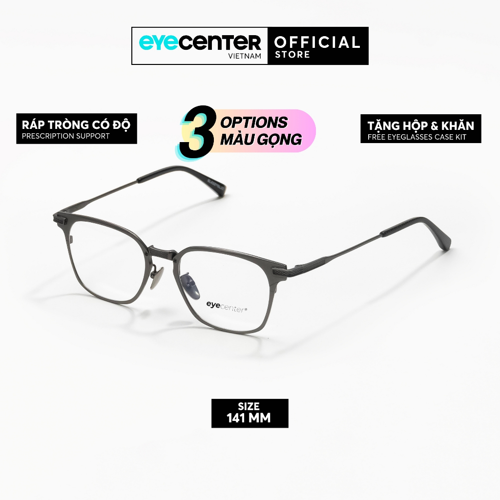Gọng kính cận nam nữ Titanium PRTI 35 chính hãng Posesion Eyewear nhập khẩu by Eye Center Vietnam