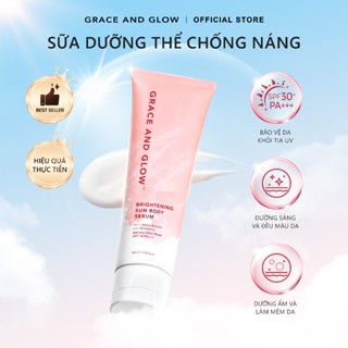  Sữa dưỡng thể kem chống nắng body SPF 30+ PA+++ Grace and Glow làm trắng da Black Opium Sun Body Serum 100ml nâng tone 