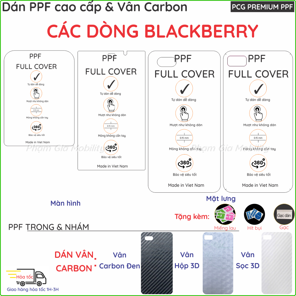 Dán PPF & Skin Carbon cho các dòng BLACKBERRY Q5 Q10 Z10 Z30 Black berry Passport P9983 Silver AT&T 