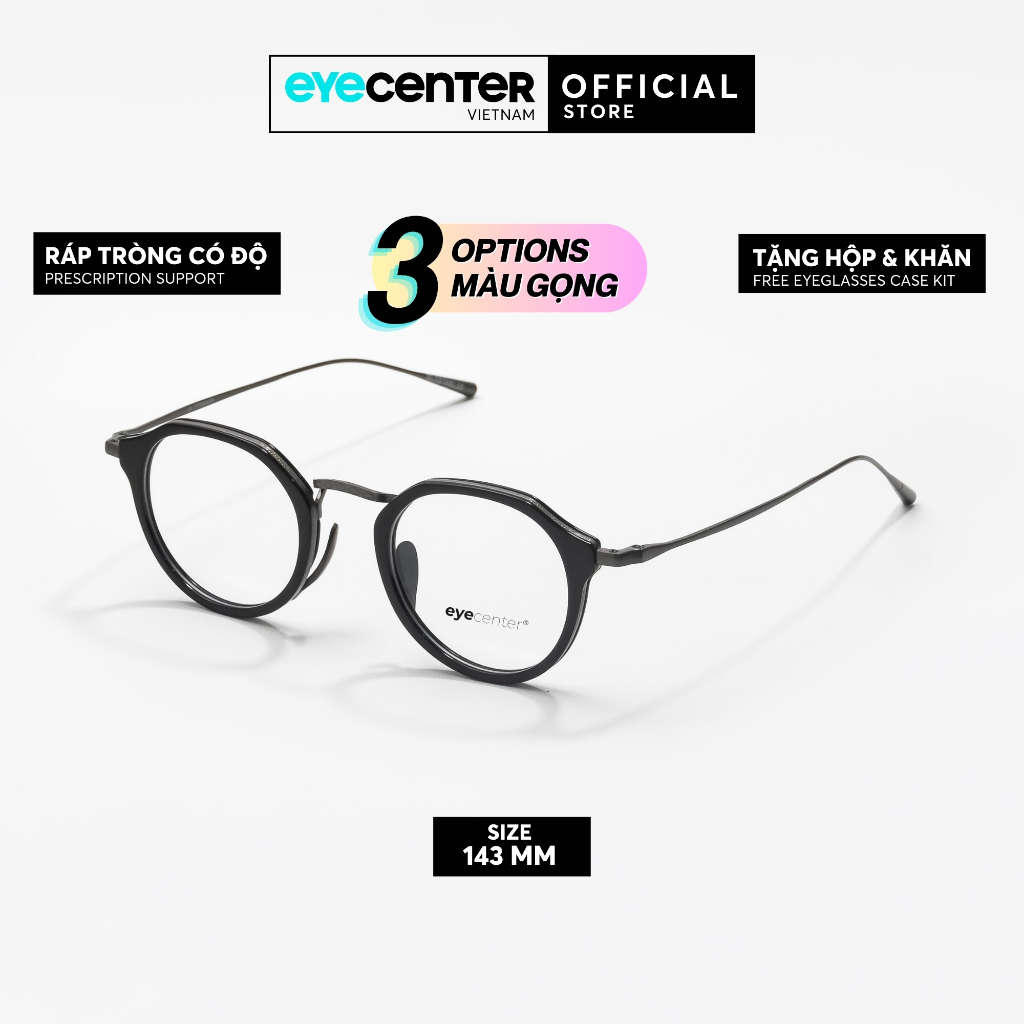 Gọng kính cận nam nữ Titanium PRTI 36 chính hãng Posesion Eyewear nhập khẩu by Eye Center Vietnam