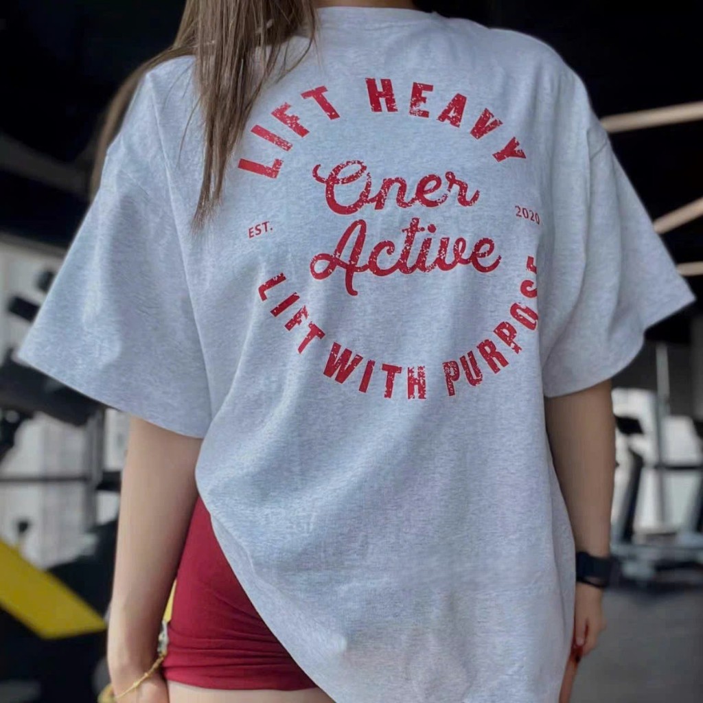 [LIFT HEAVY] Áo thun tập gym nữ nam thể thao oversize vải cotton 100% sport clothes