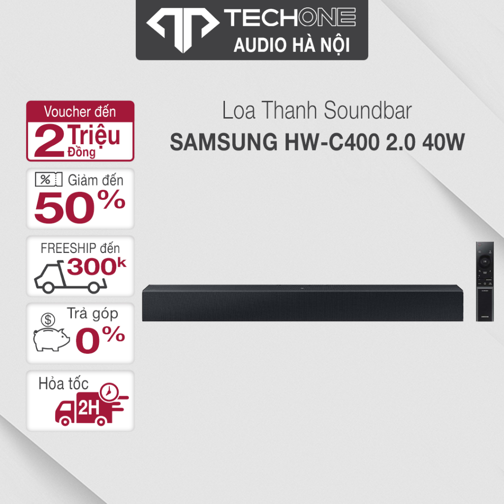 Loa thanh Samsung HW-C400/XV (2024) và HW-B400F (2025) 40W 2.0 - hàng chính hãng - bảo hành 12 tháng