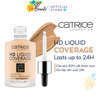 Kem Nền Catrice HD Liquid Coverage Foundation Che Phủ 24h - 30ml
