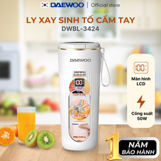 Ly Xay Cầm Tay DAEWOO DWBL-3424 (340ml), Ly Xay Sinh Tố, Trái Cây Mini tiện lợi, mạnh mẽ