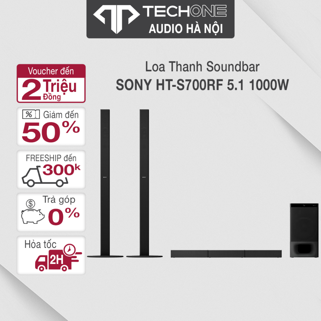[FREESHIP TOÀN QUỐC] Dàn Loa Thanh Soundbar Sony 5.1CH HT-S700RF 1000W - Bảo Hành Chính Hãng 12 Thán