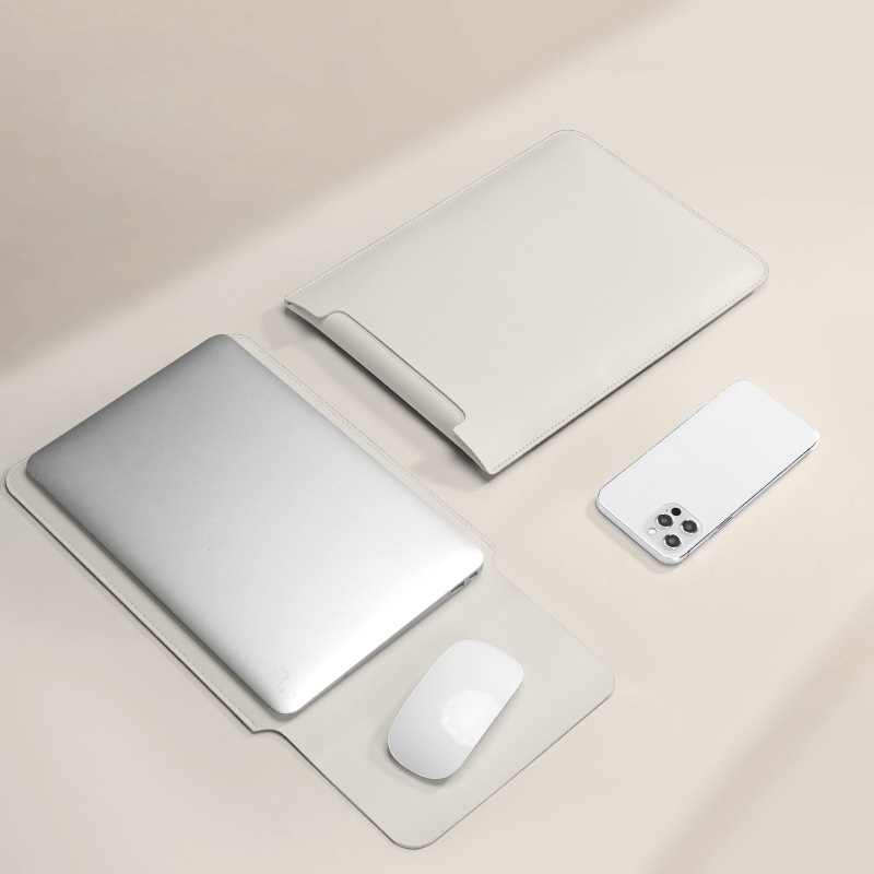 Túi bao da chống sốc máy tính, macbook, laptop, ipad, surface kiêm tấm lót di chuột chống nước