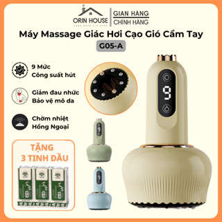 Máy Massage Giác Hơi Cạo Gió Cầm Tay G05-A, Chăm Sóc Sức Khỏe,  An Toàn Không Dùng Lửa, 8 Đầu Massage Tặng Tinh Dầu