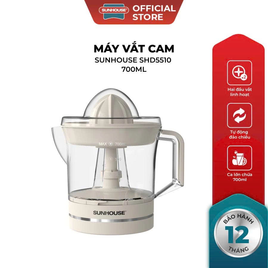 Máy Vắt Cam Sunhouse SHD5510 - Dung Tích 700ML, Công Suất 25W - Bảo Hành 12 Tháng