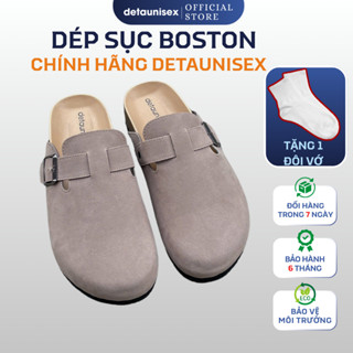 [HCM] Dép sục Birken Boston thời trang nam nữ 2025 - Detaunisex - DETA51 xám