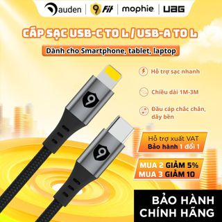  Cáp sạc nhanh Mophie UAG 9Fit USB-C to L dành cho iPhone 6 đến 14 Series - Hàng chính hãng 