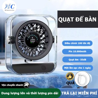 Quạt mini để bàn quạt ngoài trời nhỏ quạt bàn quạt sạc USB pin lớn 10000mAh quạt văn phòng