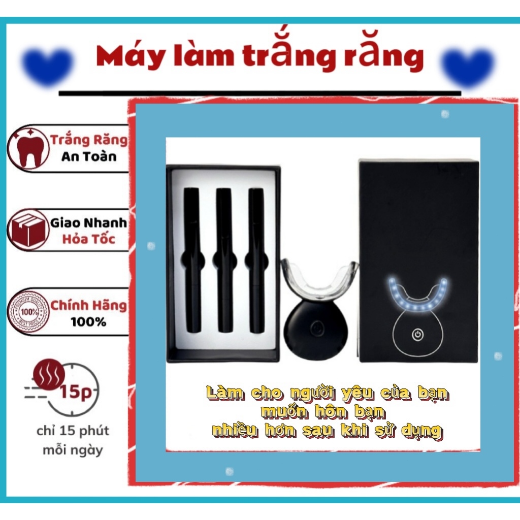 Kit trắng răng giúp răng trắng sáng An Toàn Không Ê Buốt trắng răng cấp tốc tẩy trắng răng làm trắng