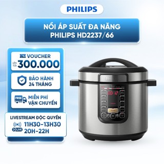 Nồi áp suất điện đa năng Philips HD2237/66 - 6 lít - 1300W - 16 chức năng nấu - Nồi ProCeramic+ Bảo Hành 24 Tháng