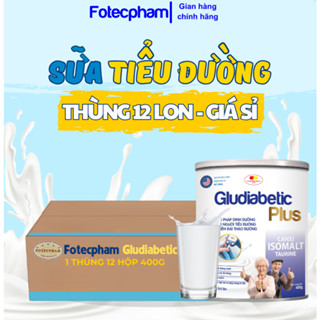   Thùng 12 Hộp  Sữa Bột Gludiabetic Plus - Dinh Dưỡng Cho Người Tiểu Đường Ổn Định Đường Huyết 900G 