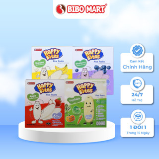  Bánh Gạo Ăn Dặm Happy Bites Cho Bé Trên 6 Tháng Nhiều Vị Dâu Chuối Táo Rau Củ - Bibomart 