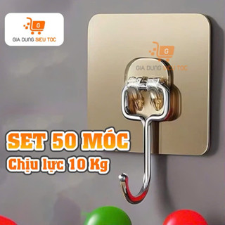 [Combo 50 Móc] Móc dán tường, Móc dán chịu lực, Móc dán inox 304, Móc Treo Dán Tường, Móc Treo Tường, Móc Dán