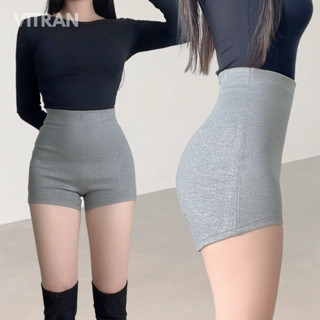 VITRAN BOUTIQUE Quần Short Idol Dance Xám Bảo Hộ Kpop Nữ Thun Cotton Xịn Cạp Cao Black Pink Co Giãn Basic Cơ Bản Trơn