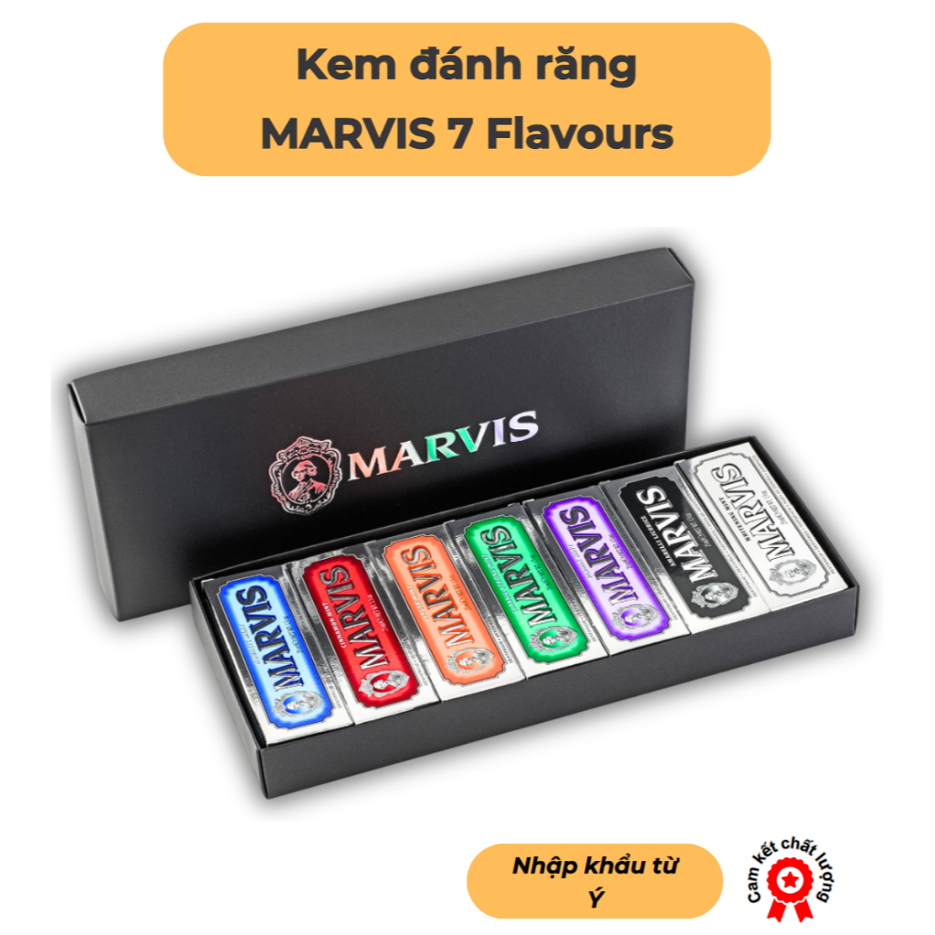Kem đánh răng MARVIS 7 Flavours - Set kem đánh răng cao cấp 7 vị 25ml