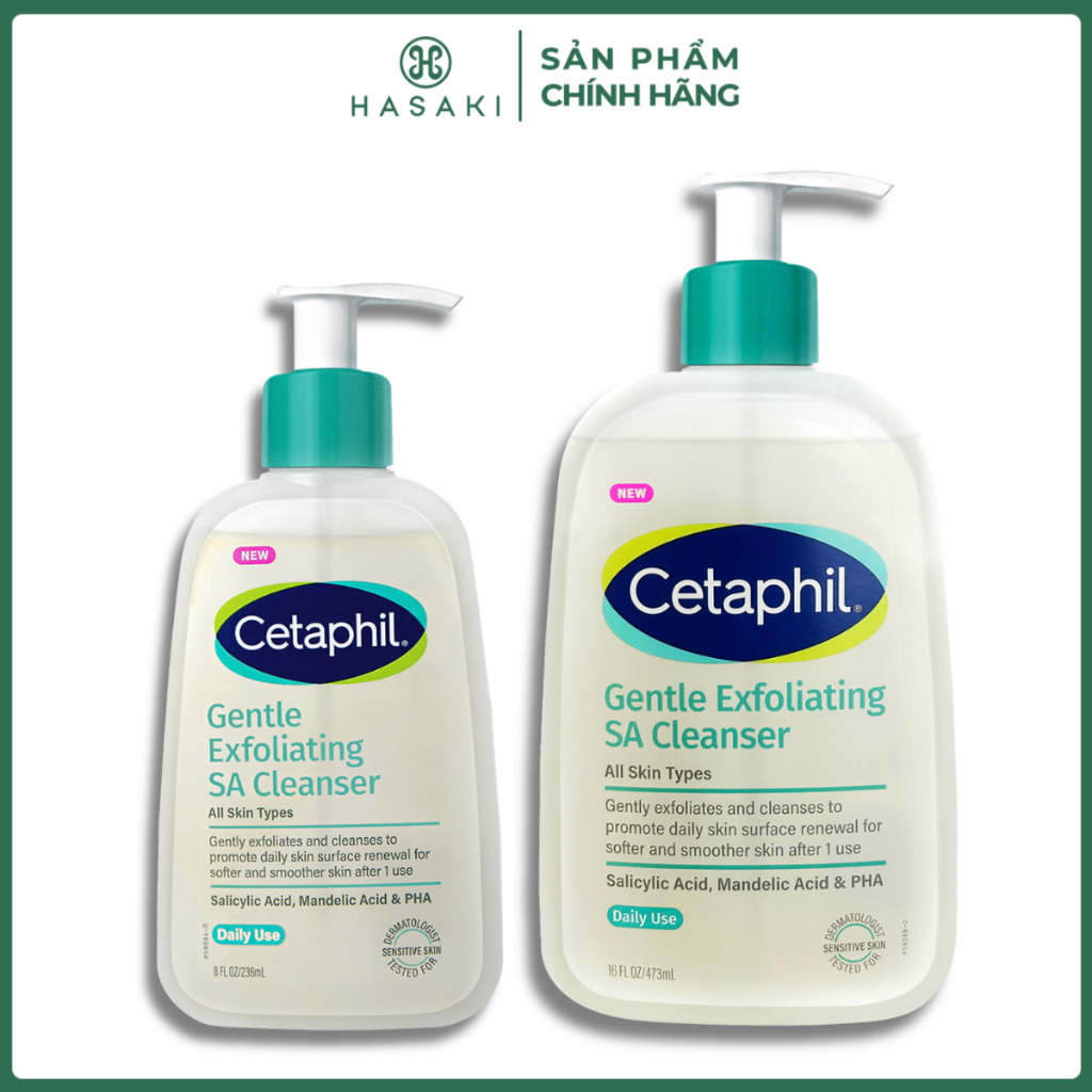 Gel Rửa Mặt Cetaphil Sạch Sâu, Tẩy Tế Bào Chết Dịu Nhẹ Gentle Exfoliating SA Cleanser Hasaki Chính H