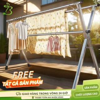  Giá Gấp Gọn Cây phơi đồ Siêu Bền Chiều dài Phơi quần áo 1M6~2M4 Phù hợp cho sử dụng trong nhà và ngoài trời 