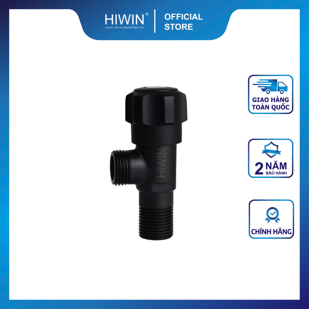 HIWIN Van Góc Hiwin JF-3009 Đồng Lõi Sứ Phủ Đen Mờ Sang Trọng Kích Thước 85mm Ren G1/2 Chống Rỉ