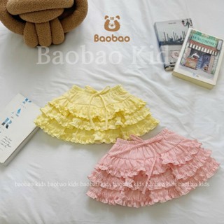[BAOBAO-ODER] CHÂN VÁY NGẮN KẺ SỌC XẾP TẦNG BÈO XINH XẮN CHO BÉ GÁI - MZ1847