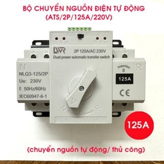 Bộ chuyển đổi nguồn điện tự động ATS 2P 125A LWR cầu dao đảo chiều tự động.