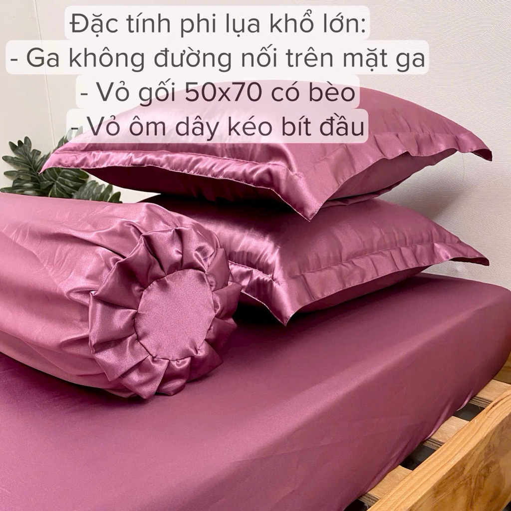combo mền + vỏ gối phi lụa( inbox màu)
