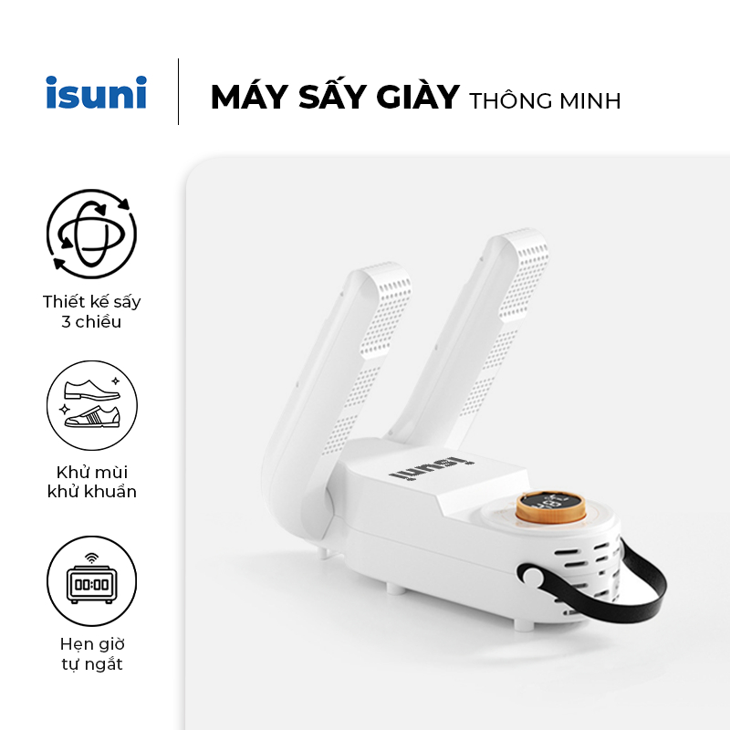 Máy Sấy Giày Isuni Làm Khô Giày Cấp Tốc, Khử Mùi Hôi Khử Khuẩn Giúp Giày Luôn Thơm Tho