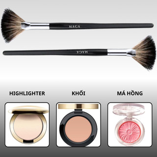 Cọ Quạt Phủ Phấn Mắt Highlight MAGA Pro Brush Fan 65
