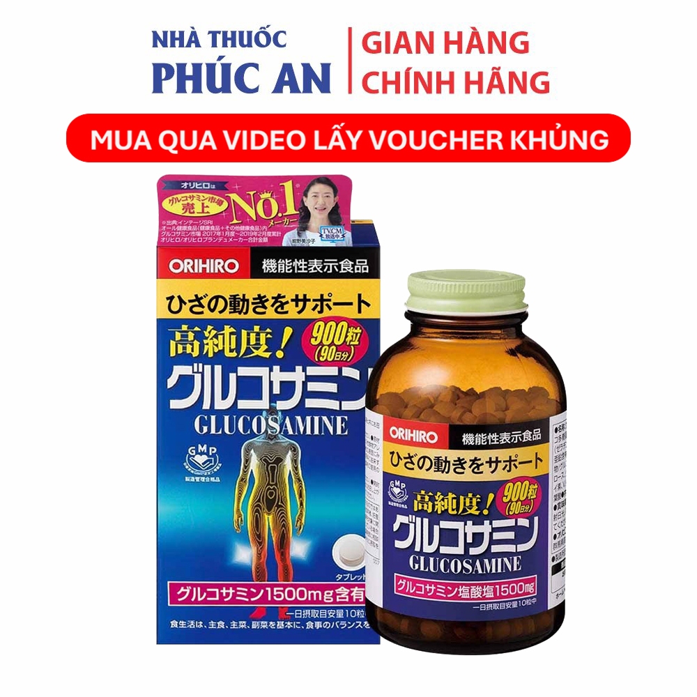 Viên uống bổ sung Glucosamine hỗ trợ xương khớp ORIHIRO Nhật Bản 1500mg 360 - 950 viên
