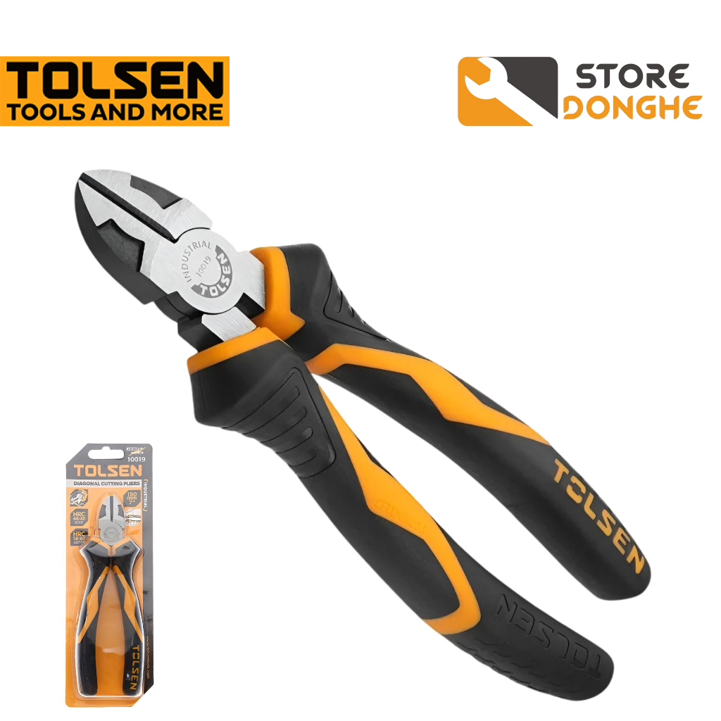 Kìm cắt công nghiệp TOLSEN 10019, hợp kim thép CR-V cao cấp - Hàng chính hãng, chất lượng cao