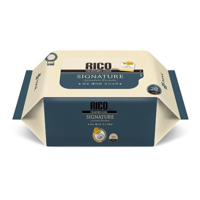 [MKB GIFT] Combo 4 bịch Khăn ướt em bé RICO Signature an toàn, lành tính phù hợp với mọi loại da 20 tờ/gói