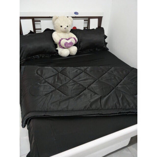 Bộ ga gối phi lụa 1.8x2m, nệm dày 10cm, khổ vải 1.5m(4 món)