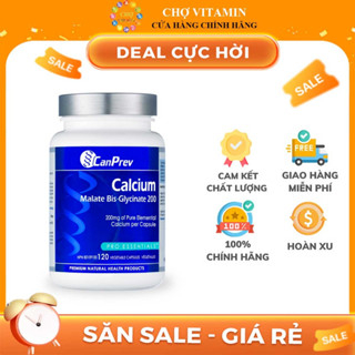 Thực Phẩm Bảo Vệ Sức Khoẻ CanPrev Calcium Malate Bis·Glycinate 200 - Canxi Dạng Tốt Nhất Giúp Xương Khỏe Mạnh
