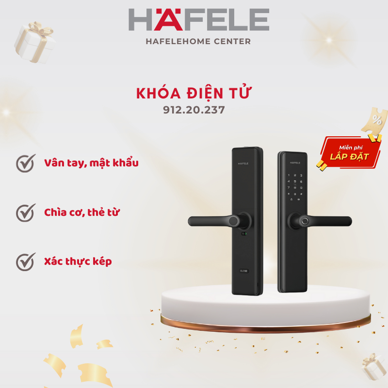 Khóa điện tử Hafele DL7600 912.20.237 bảo hành 1 năm