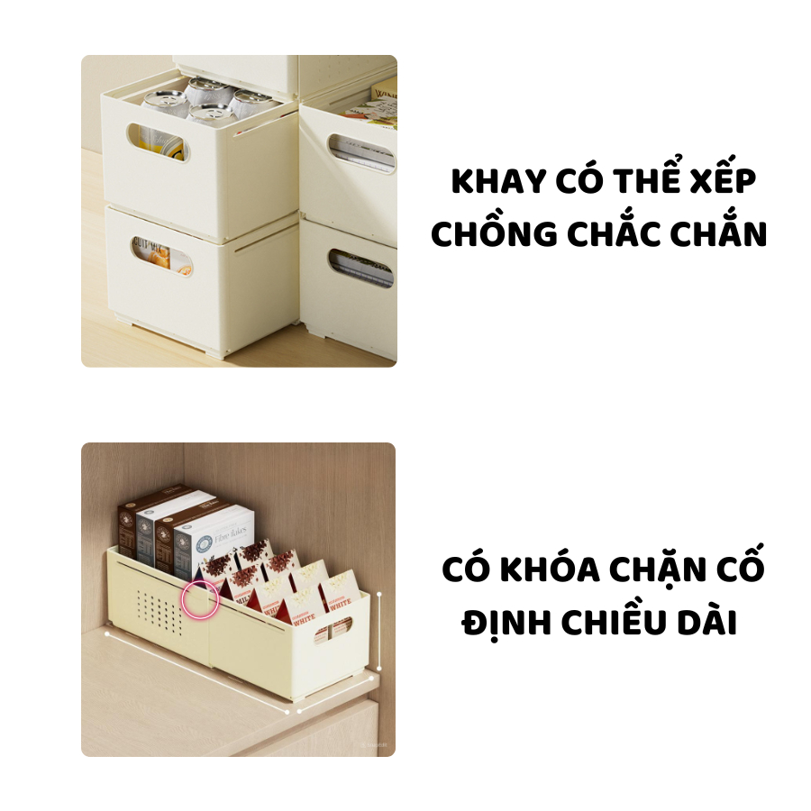 Khay Đựng Đồ ENODA HOME Điều Chỉnh Chiều Dài Linh Hoạt, Khay Nhựa Ngăn Kéo Đựng Đồ Dùng Bếp Đa Năng Q047 | BigBuy360 - bigbuy360.vn