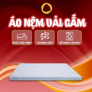 Áo Bọc Nệm Vải Gấm Thun Nhập Khẩu 2 Mặt Có Khóa Kéo - Mềm Mịn, Mát Mẻ - Á Châu