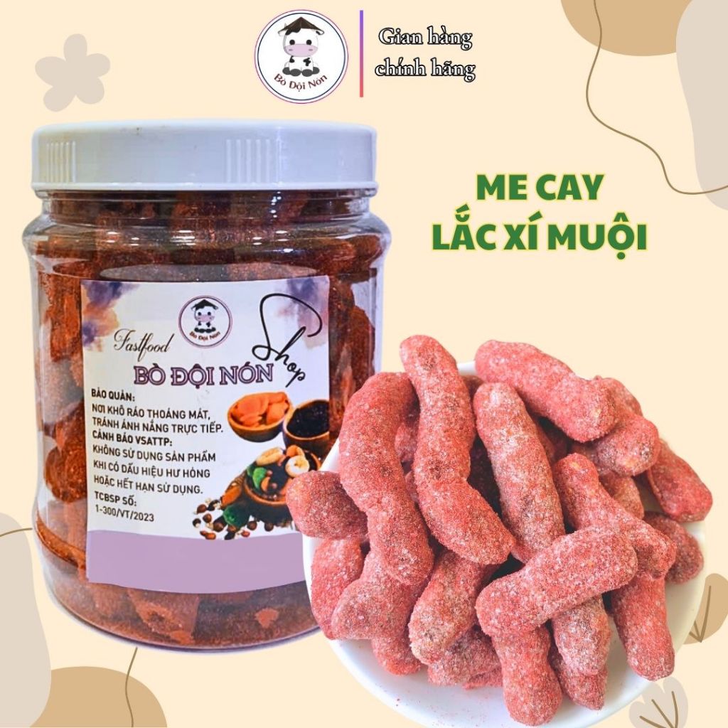 500Gr Me Xí Muội Cay Bò Đội Nón