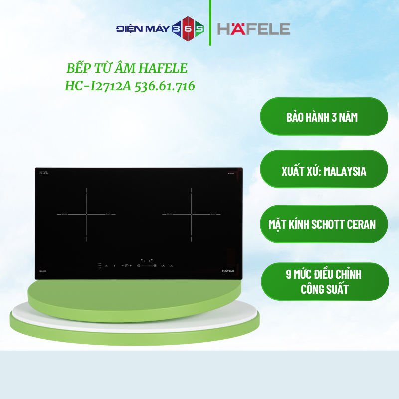 Bếp Từ Đôi Hafele Inverter HC-I2712A – Mã 536.61.716– Giao Lắp Tận Nhà – Hàng Chính Hãng
