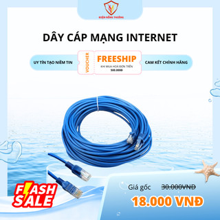  Dây Cáp Mạng Internet – Loại Tốt Bấm Sẵn 2 Đầu Dài 2m–20m Truyền Tín Hiệu Mạnh 