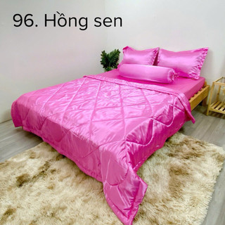Bộ ga gối phi lụa cao cấp 1.6x2m, nệm dày 10cm, không kèm mền