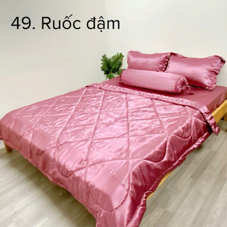 Bộ ga gối phi lụa cao cấp 1.6x2m, nệm dày 10cm, không kèm mền
