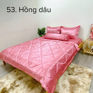 Bộ ga gối phi lụa cao cấp 1.6x2m, nệm dày 10cm, không kèm mền