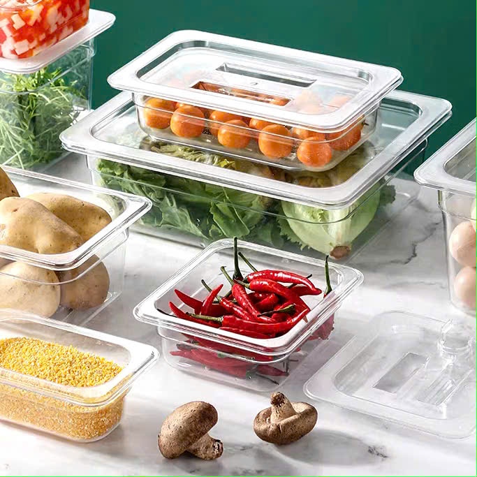 Khay nhựa buffet 1/3, Khay GN 1/3, Khay nhựa đựng topping, thạch trà sữa, Khay nhựa GN 1/3, Khay đựn