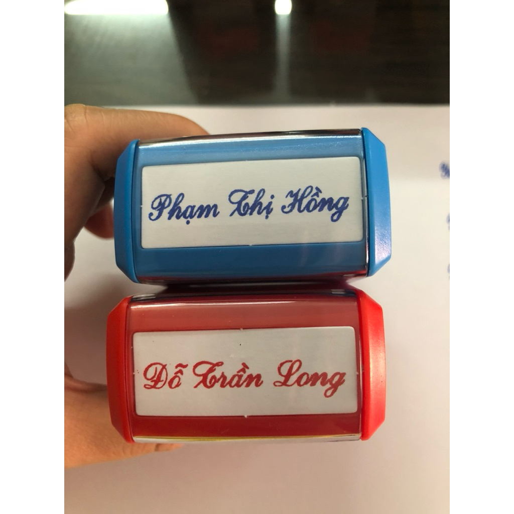 Khắc dấu tên 1 dòng theo yêu cầu TDstamp chính hãng loại tốt, chất lượng siêu bền [BẢO HÀNH MẶT DẤU]